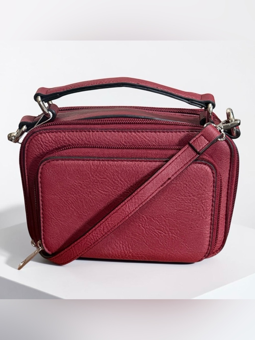 NWT K. Carroll Kelsey Red Vegan Leather Crossbody Bag! NEW!